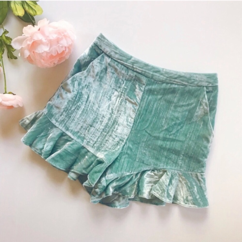 Topshop Velvet Shorts